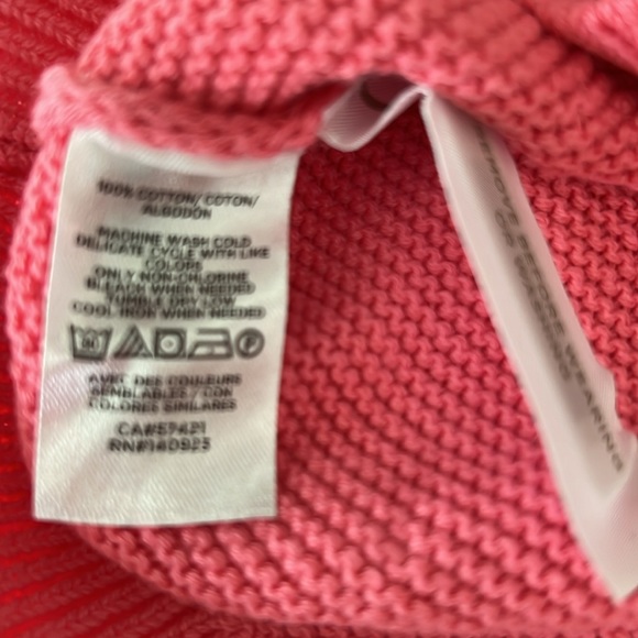 Loft Sweater tank top Sz Small Like new pink spring Button 100% cotton Shirt - Picture 4 of 4